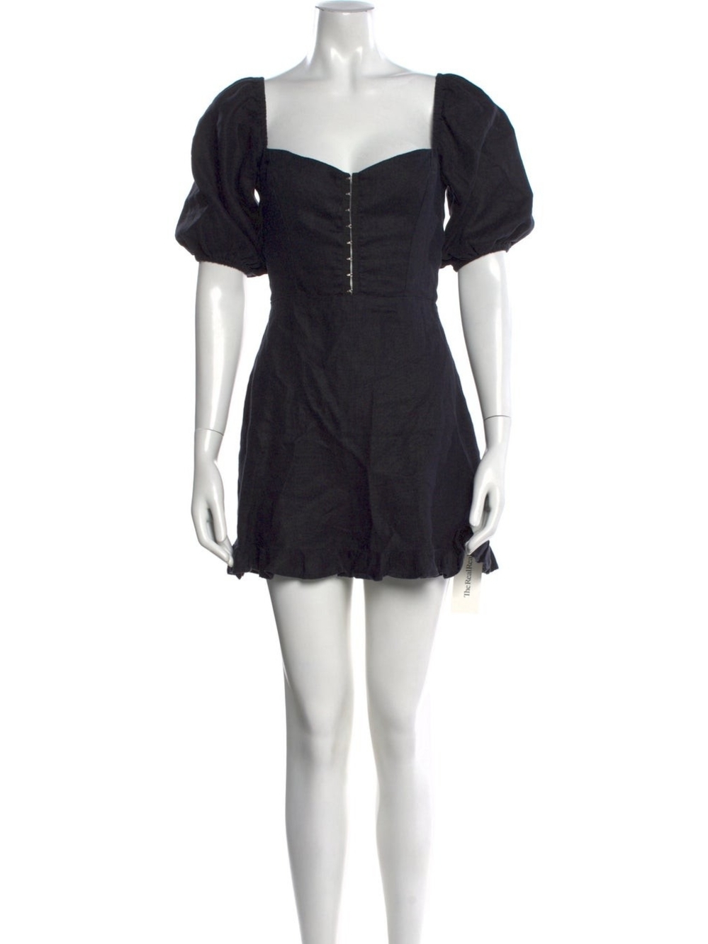 Reformation Seattle Puff Sleeve Linen Minidress Size 8